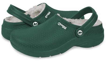 Lakeland Active Men's Fleece-Lined Dockray Clogs - Cumberland Green - 10 UK