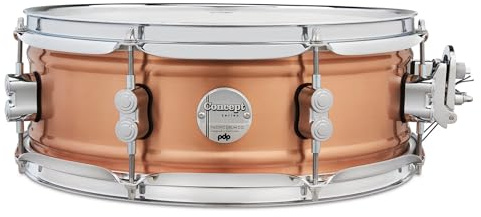 PDP 5x14 Concept Series 1mm Snare Drum, Natural Satin Brushed Copper w/Chrome Hardware