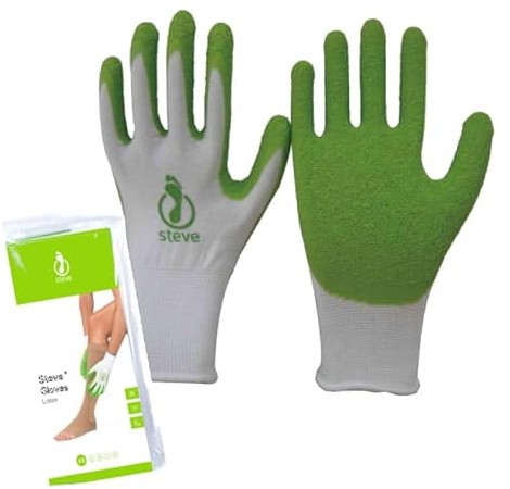 STEVE Guantes de látex para medias de compresión, agarre óptimo, disponible en 5 tallas (M)