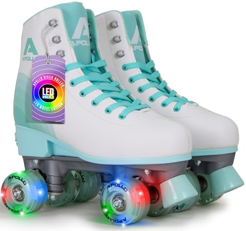 Apollo Patin à roulettes, Patins à roulettes Fille et Garçon, Adolescents et Adultes, Roller Femme et Homme à 4 Roues, Patin Classique, 3 Tailles Réglables du 31 au 42