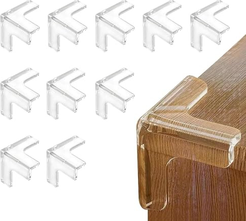 HoneyHolly 10 Pezzi Paraspigoli per Bambini Angolari in Gomma, per Sicurezza Bambini Casa Con Supercolla Aggiornata, per Tavolo Mobili