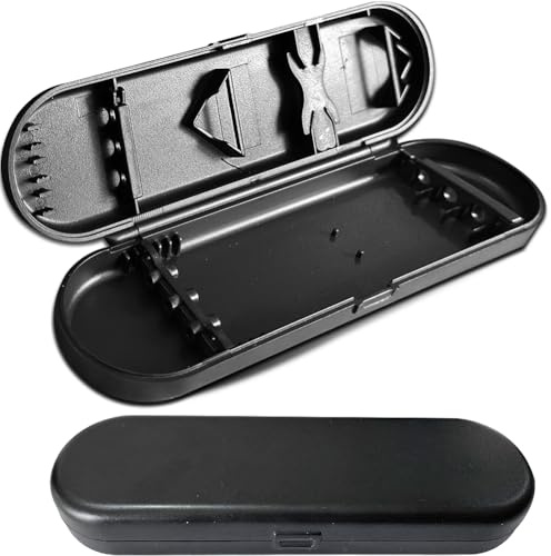 wehers Target - Estuche para dardos y 3 dardos portátil, Silver, simplicidad