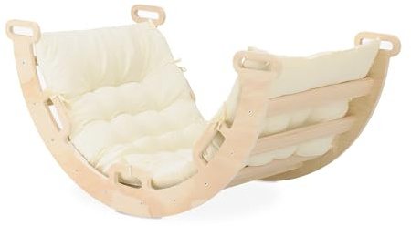 DERYAN Montessori Arco da Arrampicata 2 in 1 per Bambini, Parco Giochi con Cuscino, 3-8 anni