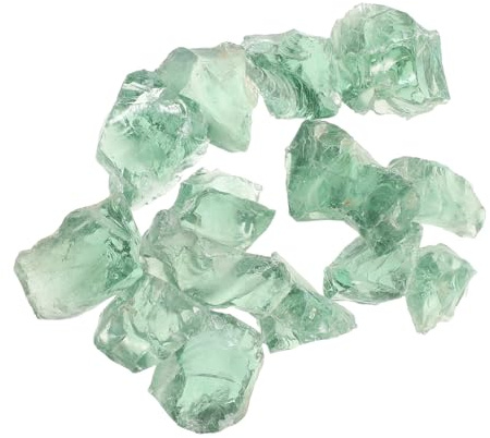 Abaodam Piedras Decorativas para Acuario 3-5 CM Grava de Vidrio Verde Hielo 2 Kg Piedras Decorativas para Peceras y Macetas Paisaje Acuático y Jardín Exterior Resistente y Compatible