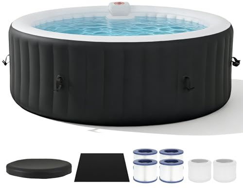 Nordivale Piscina Idromassaggio Gonfiabile con Pompa Integrata da Esterno