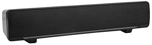 Topiky PC Soundbar USB, Soundbar stereo cablato Lettore musicale Bass Surround Sound Box Ingresso da 3,5 mm per desktop/laptop/TV/smartphone/tablet / MP3 / MP4(Nero)