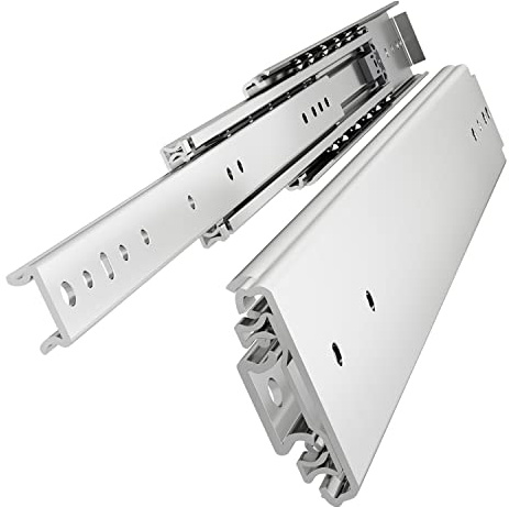 VADANIA 1500mm Heavy Duty Drawer Runners #A76 1 Pair, Max Load 220kg, Side Mount Full Extension Ball Bearing, Industrial Drawer Slides for Van, Truck, RV, Camping Pull Out Sliding Out