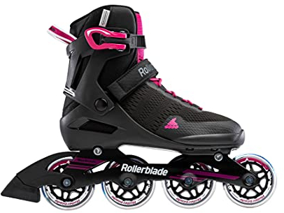 Rollerblade Damen Sirio 80 Inlineskate, Black/Raspberry, 265