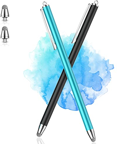 Mixoo Upgrade Stift für Tablet, Touchscreen Stift für Ipad, 2PCS Stylus Pen für Alle Tablets+2 Pencil Spitze, Hohe Präzision/Empfindlichkeit