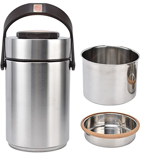 Fiambrera Bento Al Vacío, 2300 Ml De Acero Inoxidable, Contenedor Térmico Para Sopa Y Almuerzo, Contenedor De Alimentos, Portador De Almacenamiento, Tarro De Comida Al Vacío Aislado Portátil