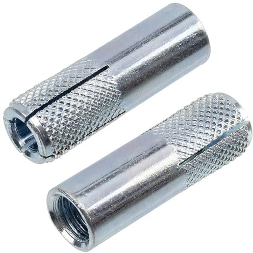 AERZETIX - C73858 - Lot de 10 Chevilles d'ancrage M12 - longueur 50 mm - cheville à expansion - cheville à frapper - béton brique pierre - en acier zingué