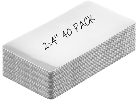 Realth magnetiska etiketter för torr radering | 40 st 5 cm x 10 cm vit | återanvändbar raderbar skrivning | för klassrum hem kontor whiteboard kylskåp hantverk namnetiketter (RML4430W)