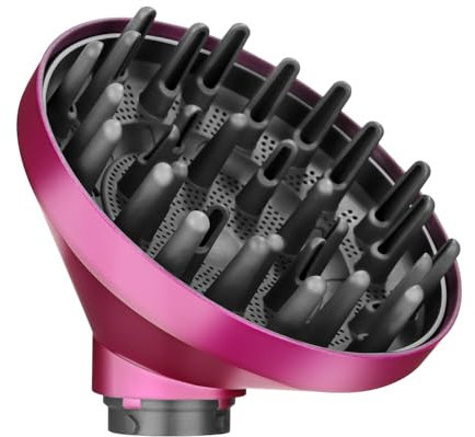 Xaosin Diffusor Aufsatz für Dyson Airwrap HS01 HS03 HS05, Diffuser Haare Locken Tragbarer Diffusordüse Haardiffusor-Aufsatz, Umwandlung für Airwrap Curling Styler in Einen Haartrockner Rosenrot