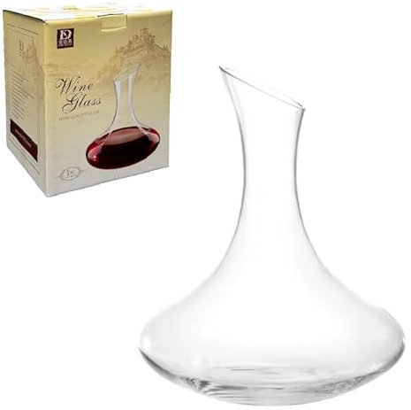 OCEANO Carafe à vin, carafe pour décanter aérien, vin rouge, verre transparent, transbordement, élégant moderne, verseur pour soirée, idée cadeau papa (carafe, 1.78)