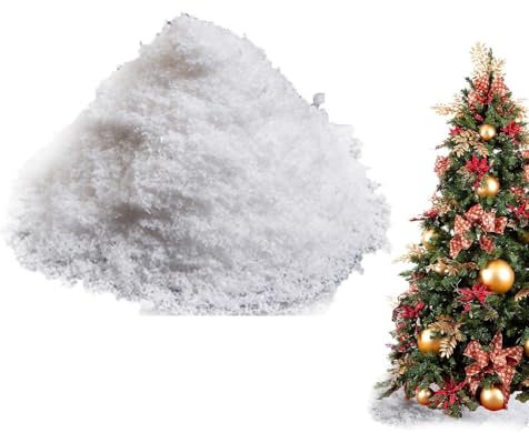 Rotolo di neve artificiale rotondo bianco, morbido bianco artificiale, fiocchi di neve finti in tessuto soffice, polvere di neve finta, decorazione natalizia per uso quotidiano e festivo, per casa e