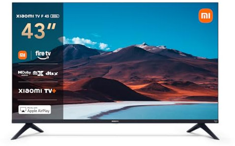 Xiaomi F, 43 Zoll (109 cm), 4K UHD, Smart TV, Fire TV, Triple Tuner DVB-C/S/S2/T/T2,HDR10, MEMC,Sprachsteuerung mit Alexa, 2GB+32GB, Kompatibel mit Apple AirPlay
