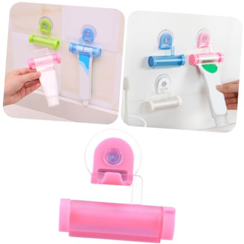 Anneome presse-tube de dentifrice clé presse-agrumes distributeur dentifrice mural presseur de tube de dentifrice rouleau presseur de dentifrice presse-dentifrice rose