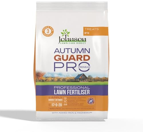 Professional Grade Autumn Lawn Fertiliser - Autumn Guard Pro - [17:5:20] High Nitrogen Lawn Feed : Pro Grade Pet Friendly Fertilizer - Long lasting - Feeds up to 100m2 for 3 months.