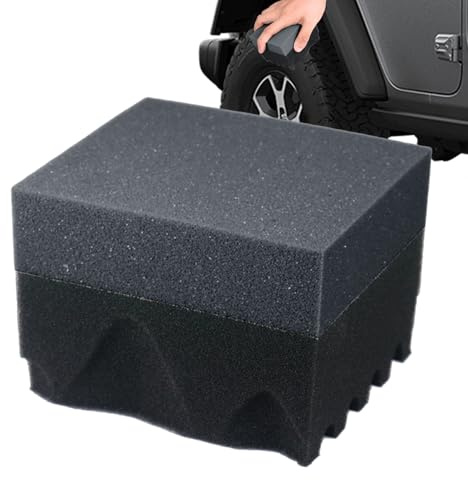 Cuidado de los neumáticos - Espuma de brillo de neumáticos,Mango ergonómico Espuma reutilizable Forma de onda para autocaravanas Camiones Dessuciedad y Sellado