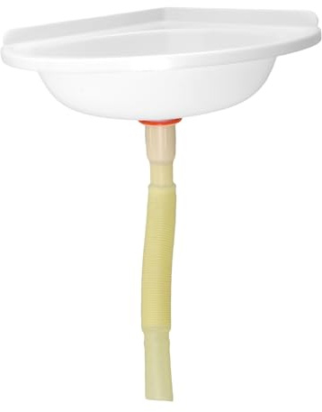 DOITOOL Wall-Mounted Plastic Corner Wash Basin Space-Saving Mini Sink for Small Apartments Triangle Shaped Bathroom Wall Hanging Sink Wash Basin for Bathrooms