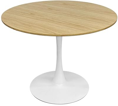 Oviala Table à Manger Ronde 4 Personnes D100 cm Bois