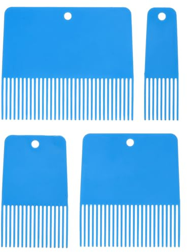 IWOWHERO Peines de Textura para Paredes 4 Piezas, Herramienta de Pincel Ergonómica de Plástico para Crear Patrones Únicos en Proyectos de Renovación y Techos