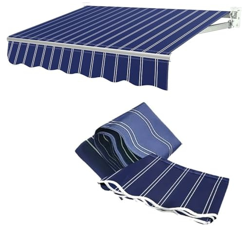 Lona De Repuesto Retráctil para Toldo, 3x2m 3.5x2.5m 4x3.0m Tela De Repuesto para Toldo, Cubierta Repuesto para Toldos Exterior Patio Terraza Balcón(Blue,3x2m/10x6.5ft)