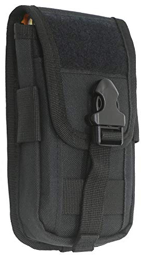 LefRight EDC MOLLE Phone Belt Holder Holster Waist Pouch Bag Card Slots with Bottle Hanging Buckle D Ring Clip
