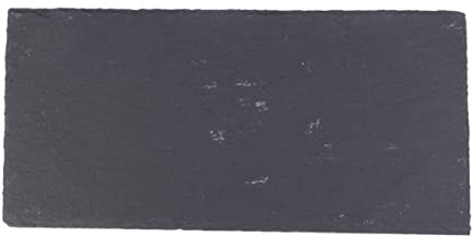 Cabilock Plato Rectangular De Pizarra Natural Para Sushi Barbacoa y Aperitivos Bandeja De Negro