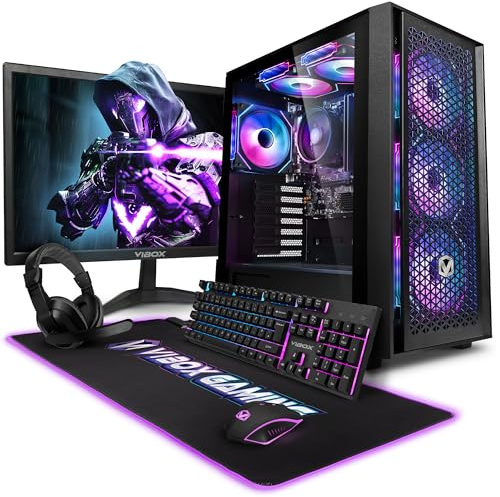 Vibox I-64 PC Gaming Completo • Schermo da 22 pollici • AMD Ryzen 3 3200G 4 cores • Radeon Vega 8 • 16GB RAM • 1TB SSD • Linux OS • WiFi