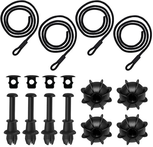 CONNECTION 4 Piezas Cuerda Maletero Coche Universale 45cm Cuerda Estante Maletero para Coche Correas de Fijación de Estante Traser Adecuado Cinta Sujeción Estantería Trasera para Volkswagen Golf Audi
