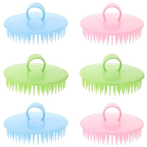 Outanaya 6 Cepillos Exfoliantes Capilares Cuero Cabelludo Masaje y Limpieza Profunda, Fabricados en Pp para Adultos, Ideales Cuidado Diario del Cabello