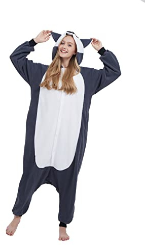 SimZoo Animal One Piece Pyjama Pour Adultes, Costume De LéMurien VêTements De Nuit Pour Hommes Femmes, One Piece Unisex Home Wear