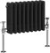 NRG 300 x 425mm Traditional Cast Iron Style Radiator Black 3 Column Perfect for Kitchen Living Room Bathroom