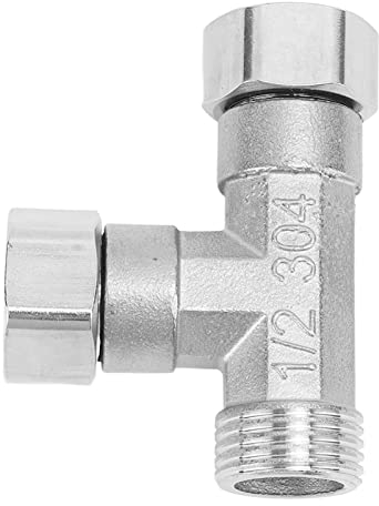 Jeanoko Raccords de Plomberie de Tuyau en T, Raccord de Tuyau 3 Voies en T 304 Adaptateur de Tuyau de Connecteur de Tuyau en Acier Inoxydable G1/2 pour L'air de l'eau(2 Femelles et 1 mâle)
