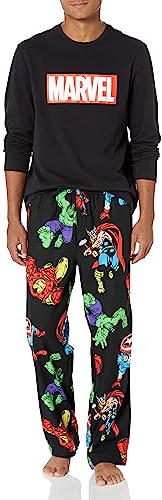Amazon Essentials Disney | Marvel | Star Wars Ensembles de Pyjama en Flanelle Homme, Marvel Avengers - Mens Flannel, M