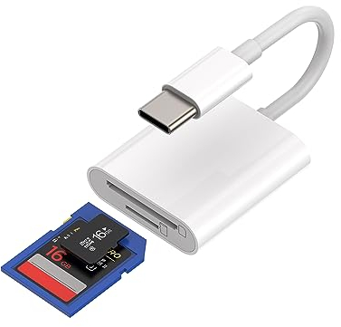 Adattatore lettore SD Micro SD(2 In 1)USB C Memoria Esterna Macbook Air Mac Pro SD Card Reader Adapter Type Thunderbolt 4 Compact Flash Cable Compatibile per Huawei Xiaomi Redmi Google Samsung