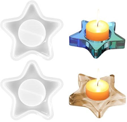 Silikonformen Gießformen Kerzenhalter, 3D Weihnachtsform für DIY-Epoxidharz Casting, Silikon-Gießform für Kerzenständer Handwerk