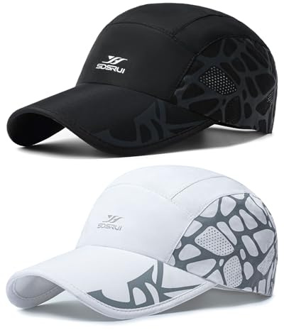 TAGVO 2 Confezioni Cappello da Baseball Uomo e Donna, Cappello da Corsa Sportivo Leggero e Pieghevole Destrutturato, Cappellini da Baseball cap, Cappello da Sole Traspirante Anti-UV Visiera Berretto