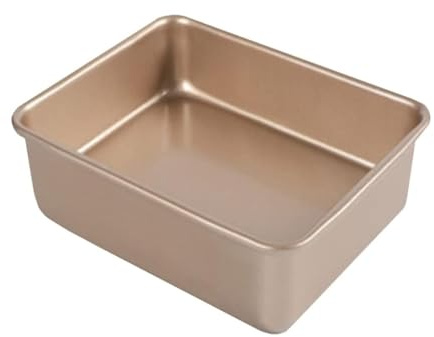 UKCOCO Teglia Antiaderente Quadrata 21x21x8 Cm Per Torte e Pane Vassoio Per Dolci Facile Da Pulire Stampo Per Barbecue e Cottura Al Forno