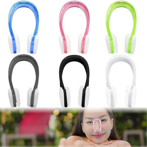 UIEXAY - 8 pinzas nasales para natación sincronizada, de silicona, para niños, adultos y principiantes (8 colores)