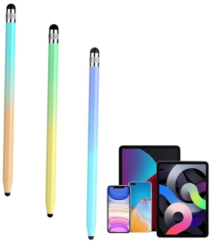 3 Pezzi Penne per Tablet, Penna Stilo per Touch Screen 2 in 1, per tutti gli smartphone/tablet Samsung i-Phone i-Pad