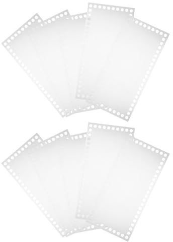 LALAFINA Base Rettangolare Acrilico Trasparente 2mm, 10 Pezzi Modellatore Fondo Borse Fai da Te per Uncinetto e Maglieria, Tavola Stabile per Borse e Cestini Artigianali