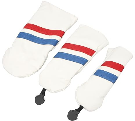 HETHLIF 3PCS PU Golf Club Head Covers Set for Driver Fairway Woods Scratch Protection, Ideal Men Women Adults Teenagers Children