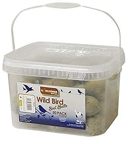 HomeZone 50 Natures Market Wild Bird High Protein Bird Seed Suet Fat Balls Pack of 50 Fat Balls (Bird Feed)