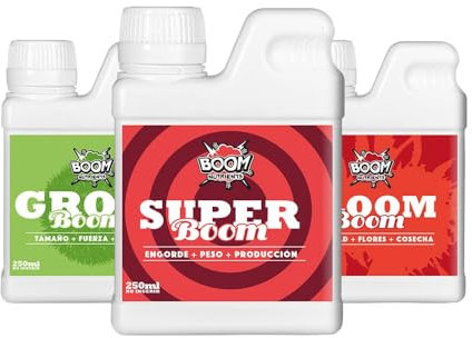 Boom Nutrients | Pack Engrais Complet Intérieur et Extérieur | Boom Tripack 250ml