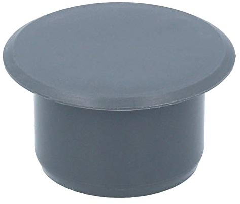 Muffenstopfen HT Rohr Ø DN 50 mm Grau | Abwasser Kappe Kunststoff Abflussrohr Kunststoffstopfen PVC PP Verbindung Anschlussstück Deckel Formstücke