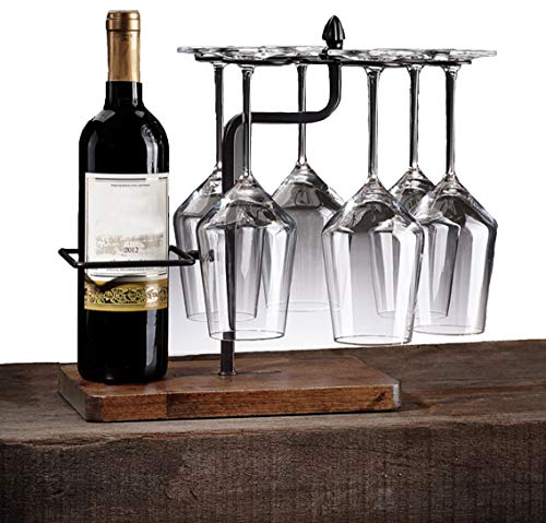 NILICAN Wine glass rack - porte - verres suspendus, porte - verres, peut accrocher 6 gobeletsverres à vin, pour la cuisine, bar, salle à manger