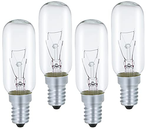 GMY E14 40W Dunstabzugsbirne Glühbirne, T25 230V Warmweiß 2700K Dimmbar Glühlampe für Dunstabzugshaube, Deckenleuchte, 4 Stück