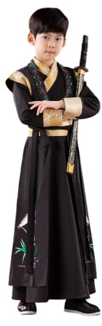 AINIFU Kung Fu Hanfu for Boy Shalnark martial arts Robe Performance Costume Chivalrous Man Hanfu